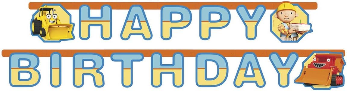 amscan Bob der Baumeister Buchstaben-Banner : Amazon.de: Spielzeug